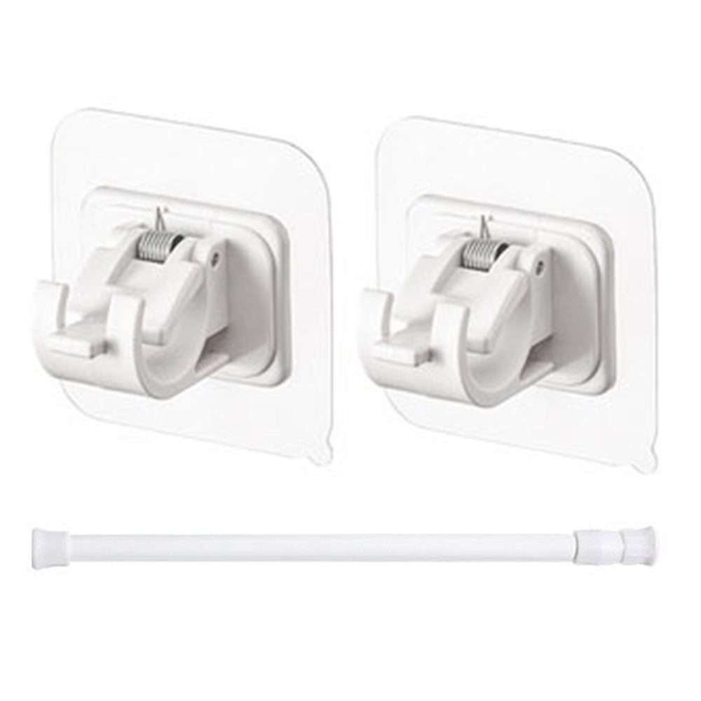 50-90CM Expandable Tension Rod Towel Curtain Rod Telescopic Wardrobe Bathroom Clothes Hanger Pole Dual Rod Holder Hooks 50-90CM Expandable Tension Rod Towel Curtain Rod Telescopic Wardrobe Bathroom Clothes Hanger Pole Dual Rod Holder Hooks